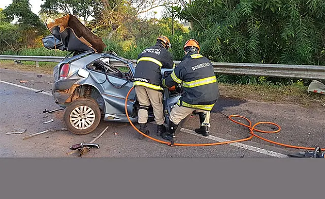 Motorista morre após colisão com ônibus na BR-262 em Miranda
