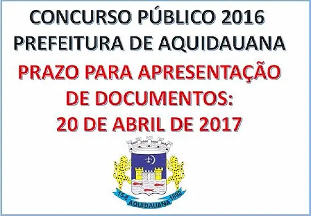 Metade dos aprovados em concurso da Prefeitura de Aquidauana corre o risco de perder prazo