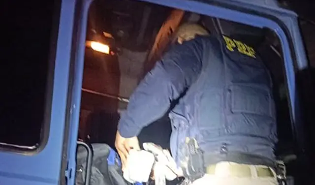 PRF apreende 106 kg de drogas e armas em caminhão na BR-267