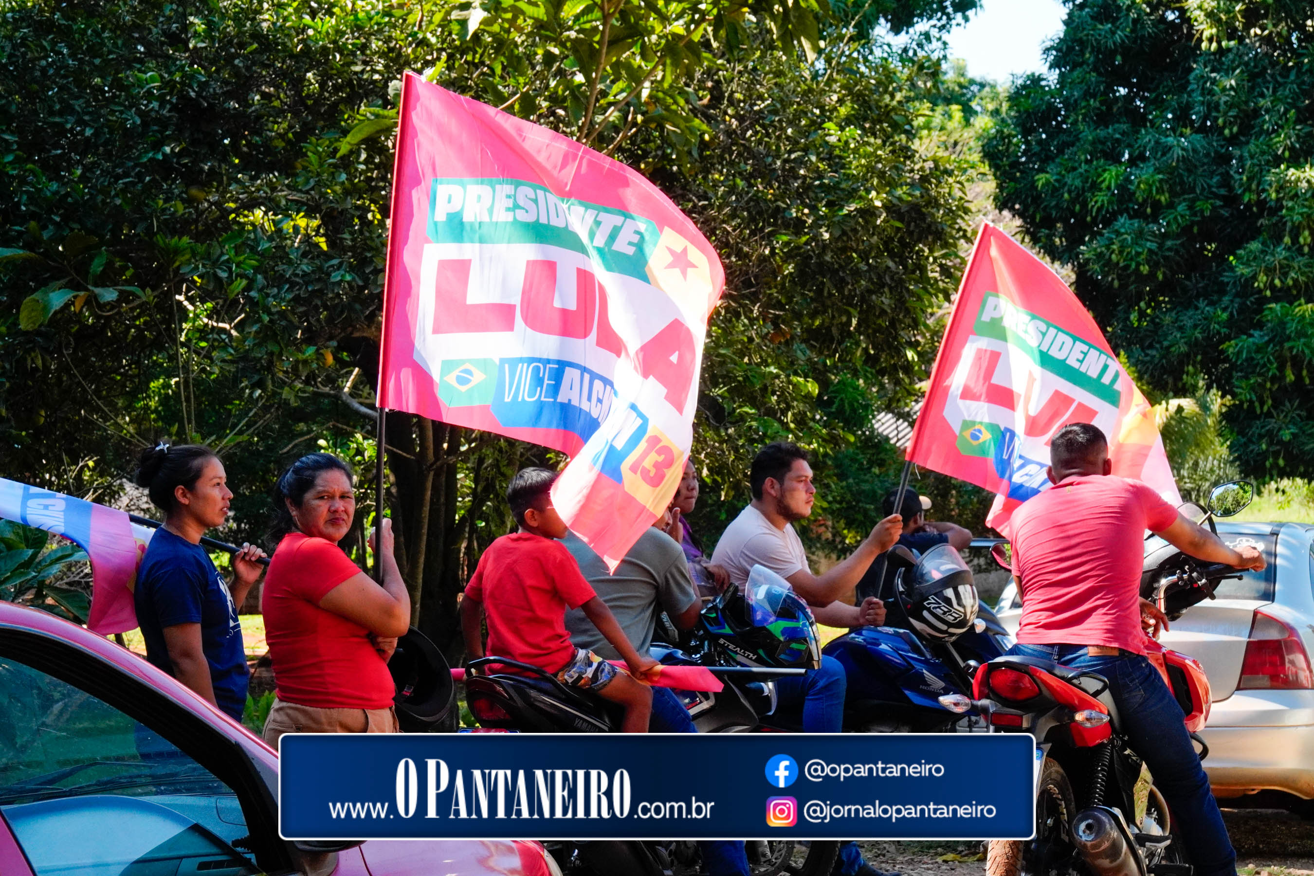 Carreata do Lula em Nioaque - Brejão e cidade O Pantaneiro