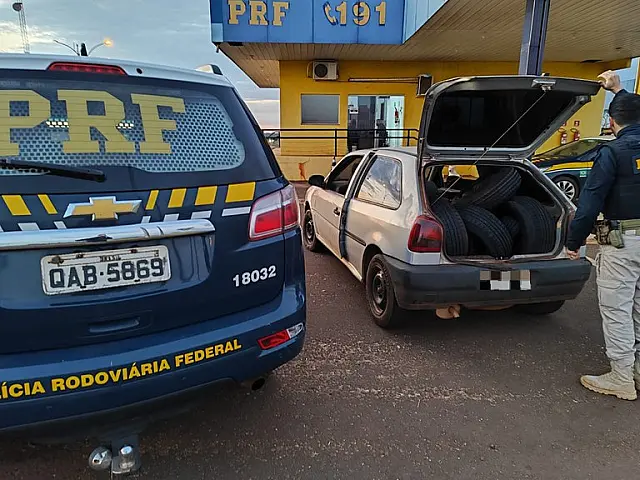 PRF apreende 48 pneus em Itaquiraí