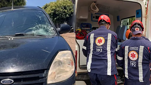 Colisão entre carro e bicicleta deixa mulher ferida em Anastácio