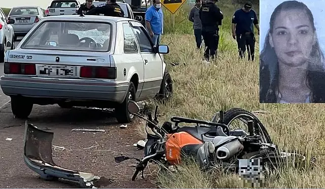Mulher morre em acidente entre carro e moto na MS-134