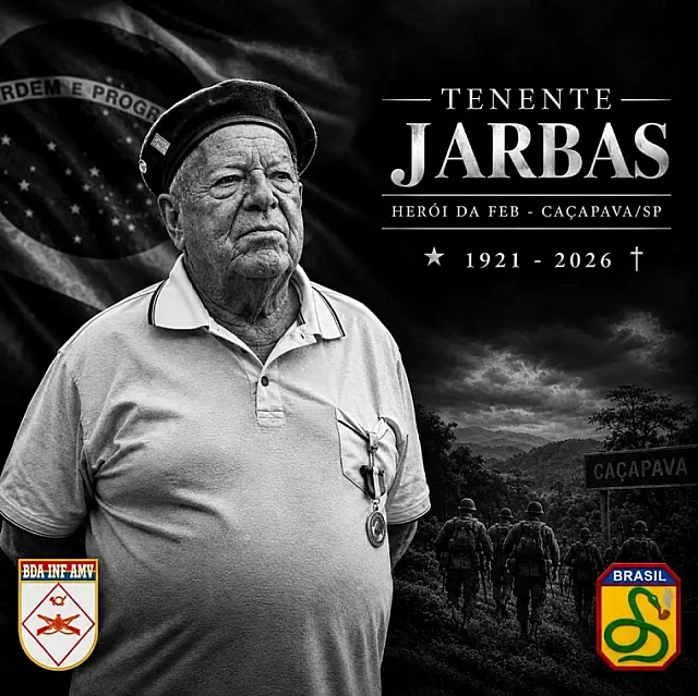 Morre tenente Jarbas Dias Ferreira, veterano da FEB, aos 104 anos
