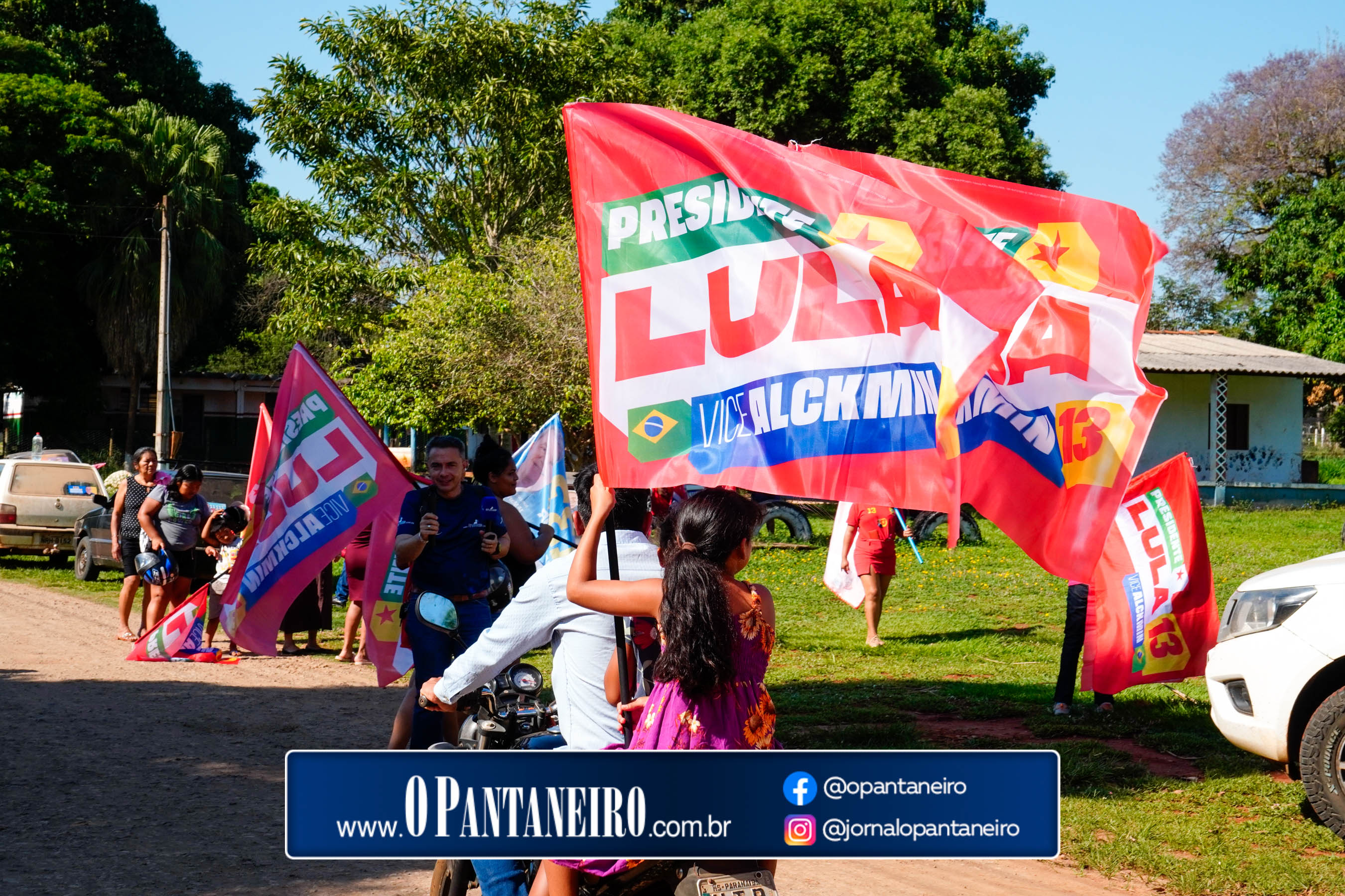Carreata do Lula em Nioaque - Brejão e cidade O Pantaneiro