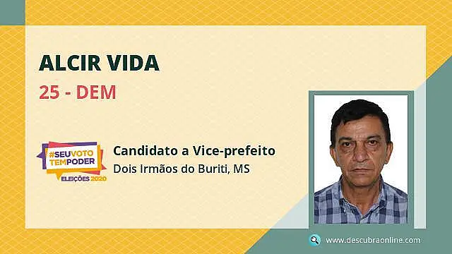 Juiz barra candidatura a vice-prefeito de Alcir Vida, em Dois Irmãos do Buriti