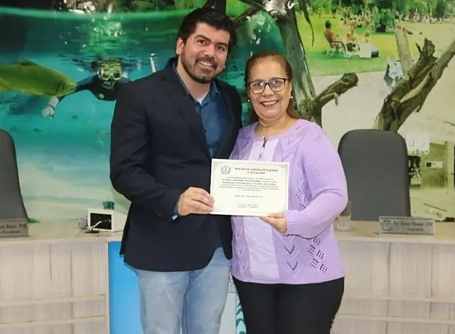 Prefeito de Jardim recebe moção de congratulações pelo 11º Moto Show