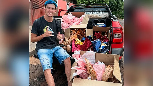 Jovem produz mil ovos de Páscoa para entregar às crianças de Aquidauana e Anastácio