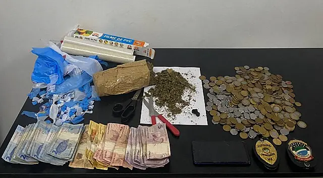 Polícia fecha boca de fumo e prende traficante que vendi droga a menor em Miranda