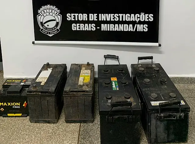 Ex-funcionário é preso por furto de baterias em fazenda de Miranda