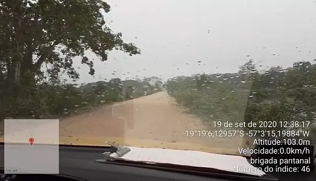 Chuva rápida dá um alívio nos combates aos incêndios no Pantanal