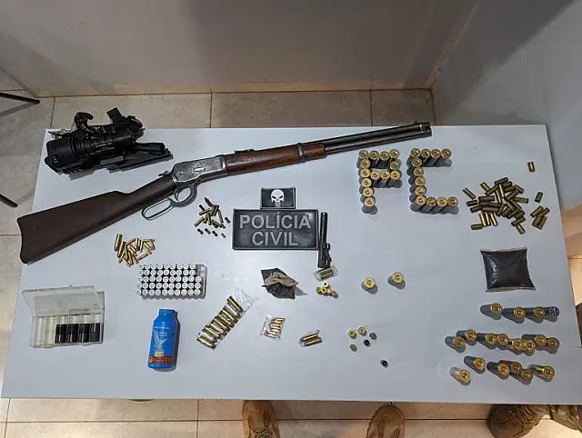 Homem é preso com armas e munições ilegais em Bonito