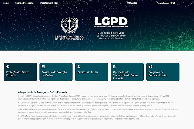 Defensoria de MS lança portal para promover transparência e proteção de dados