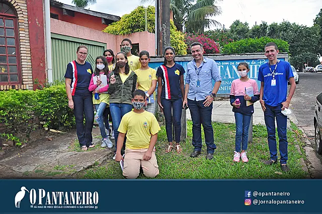 Alunos da escola Escola Polo Municipal Rural km 21 visitam redação de O Pantaneiro