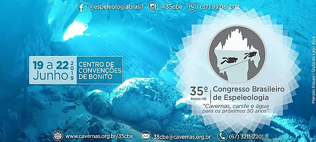 Bonito sedia congresso sobre formação de grutas e cavernas