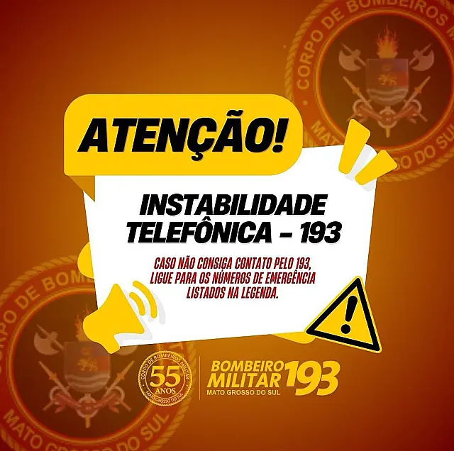 Instabilidade afeta linhas de emergência 190 e 193 em MS