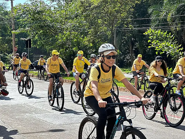 Pedal solidário em Aquidauana arrecada donativos para o Rio Grande do Sul
