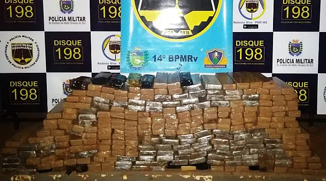 Polícia Militar Rodoviária apreende 211 kg de maconha na MS-379