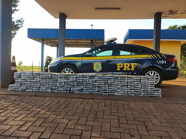 PRF apreende 246 Kg de cocaína em Sidrolândia
