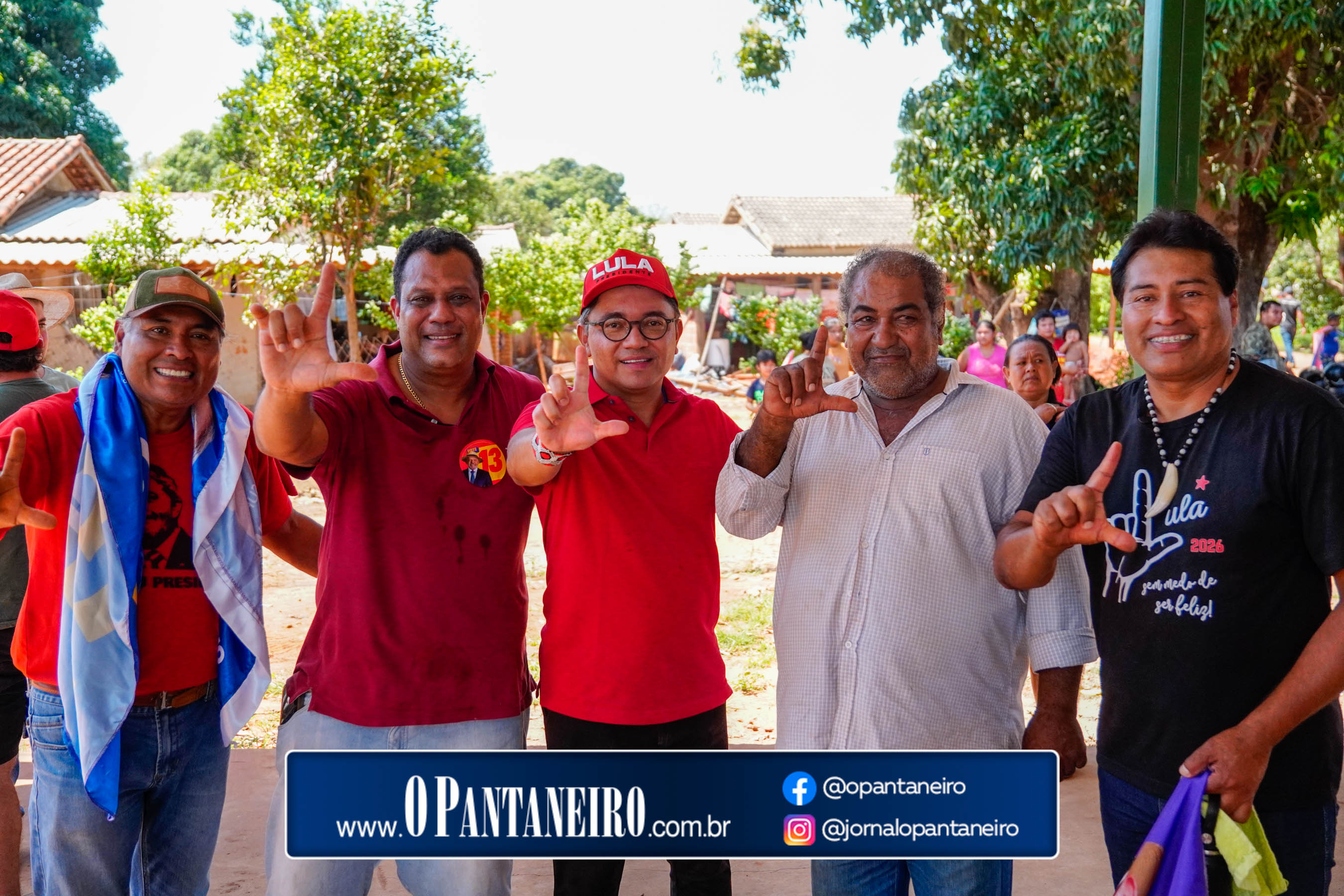 Carreata do Lula em Nioaque - Brejão e cidade O Pantaneiro