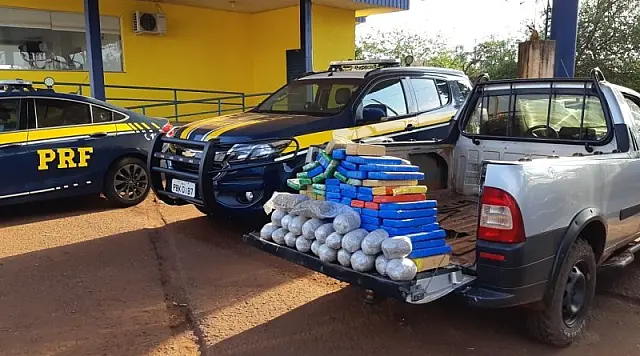 PRF apreende 85,2 kg de maconha e skank em Rio Brilhante (MS)