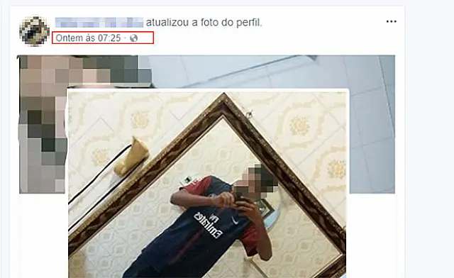 Após o crime, menor tirou selfie com celular de Clarinda e atualizou perfil do Facebook