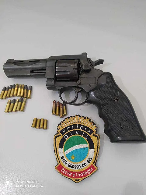 Suspeito de agredir a ex é preso com arma pela Polícia Civil de Nioaque
