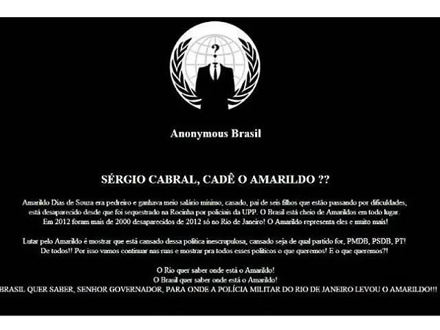 Site do PMDB é novamente invadido por hackers do Anonymous Brasil