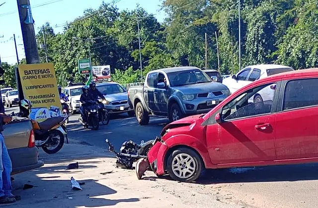 Acidente com motociclista ferido é registrado perto da Ponte Nova