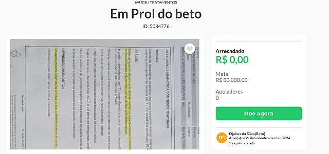 Paciente faz apelo para custear tratamento de infecção no ouvido