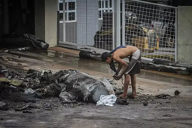 Incêndio em tapeçaria expõe crise econômica e social
