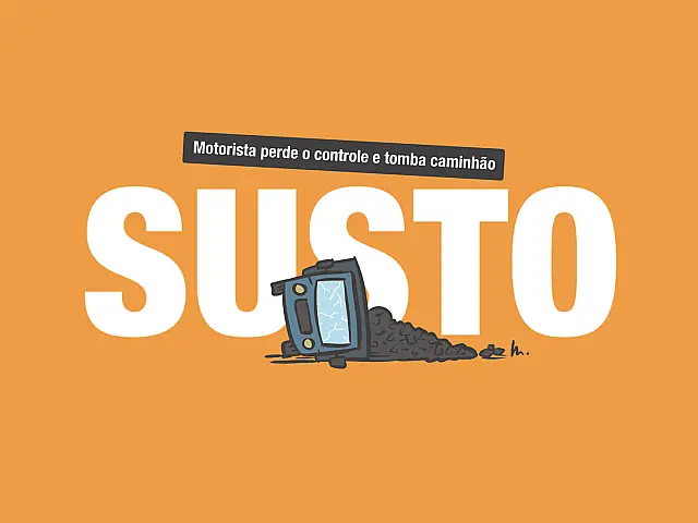 Motorista perde o controle e tomba caminhão na MS-345