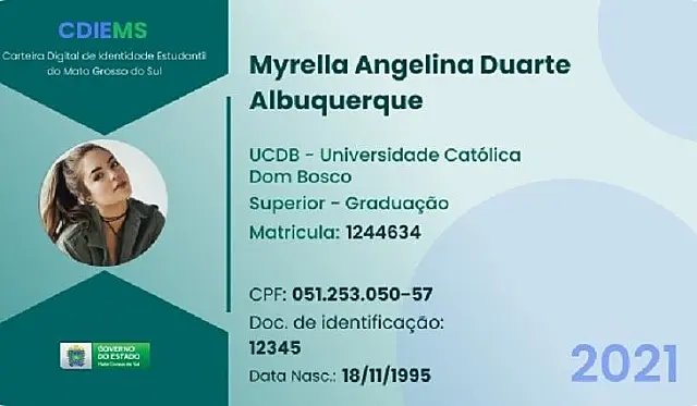 Carteirinha Digital de Estudante em aplicativo do Governo MS