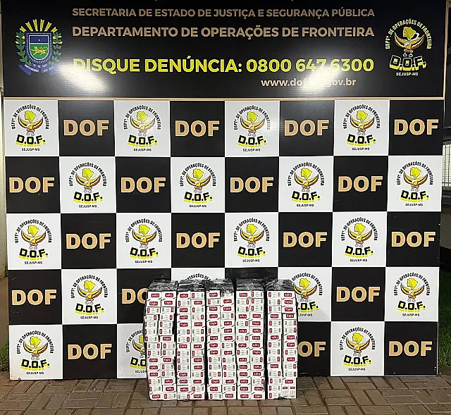 Cigarros ilegais que seguiam para o estado de SP foram apreendidos pelo DOF em Dourados