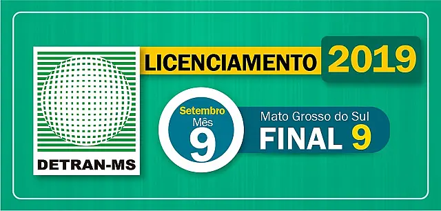 Setembro é mês para licenciar veículos com placa final 9