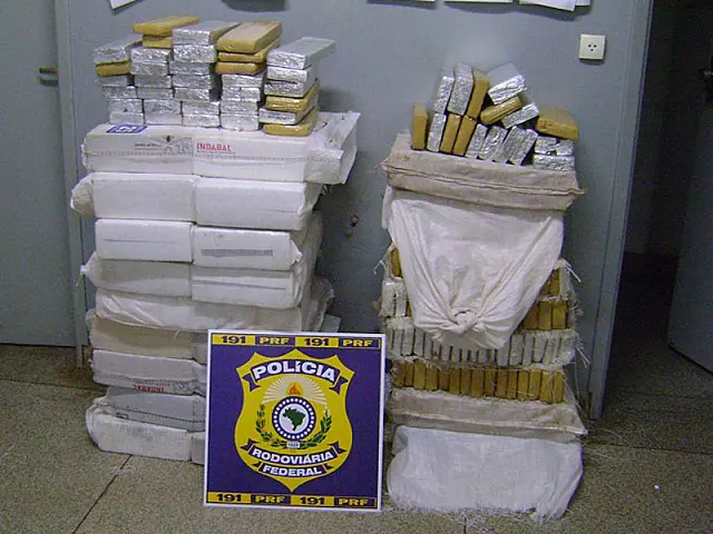 PRF apreende quase meia tonelada de maconha na BR-262