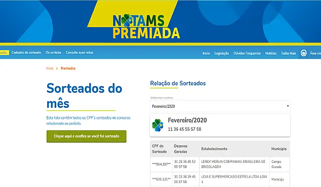 Ganhadores de abril do Nota MS têm quatro dias para fazer cadastramento