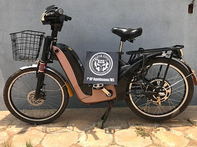 Bicicleta elétrica avaliada em R$ 3 mil é recuperada