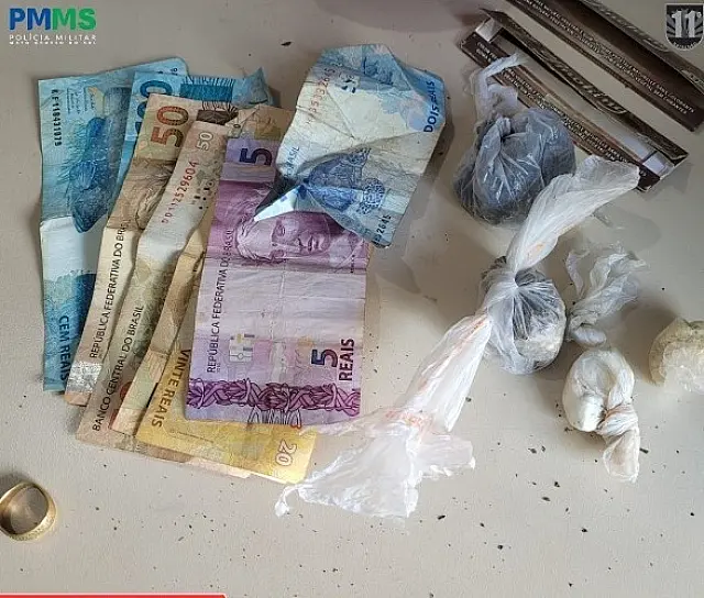 Polícia Militar em Jardim apreende autor de tráfico de drogas durante abordagem