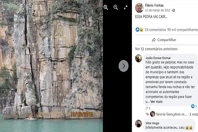 Em 2012, médico alertou sobre desabamento em Capitólio