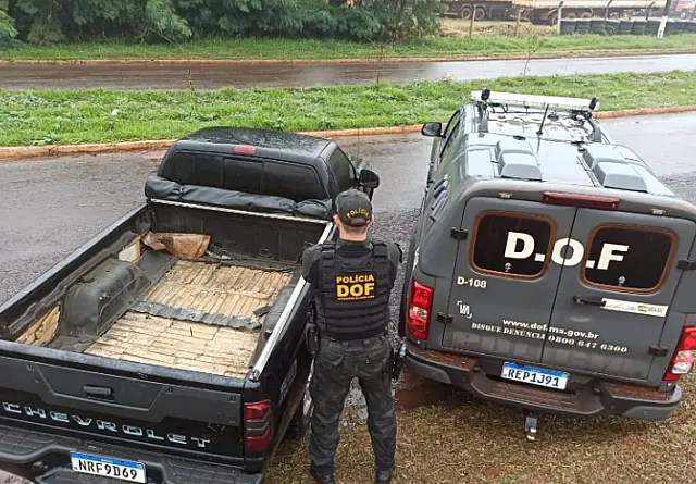 DOF apreende entorpecentes em fundo falso de veículo