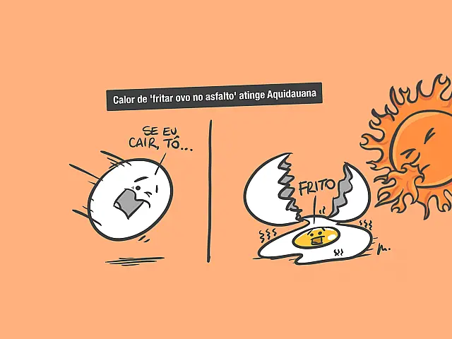 Calor de 'fritar ovo no asfalto' atinge Aquidauana