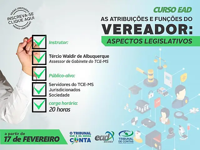 TCE-MS capacita vereadores para o bom exercício do mandato