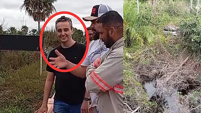 Ferro na via estoura pneu e motorista sobrevive após cair quase 30 metros