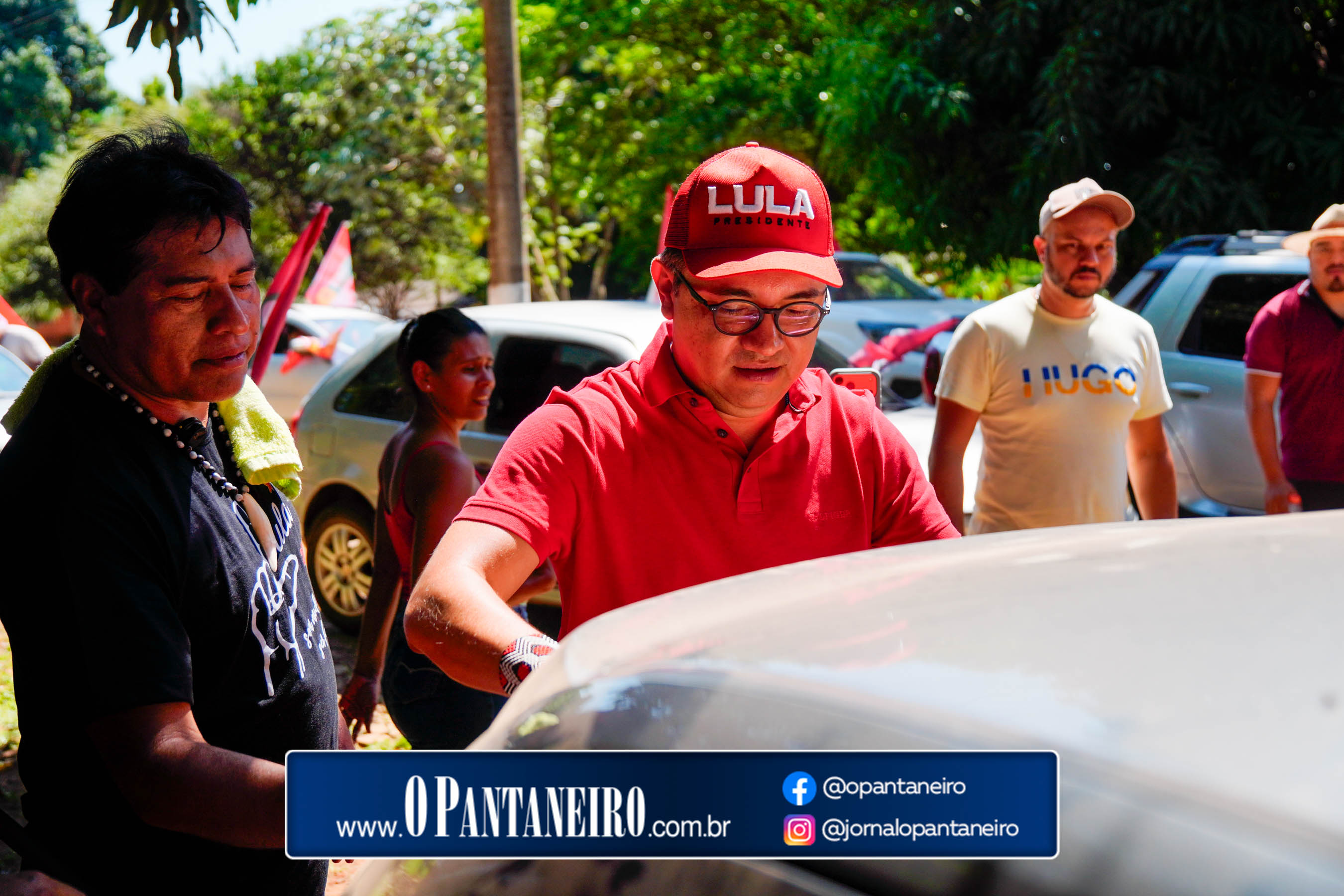 Carreata do Lula em Nioaque - Brejão e cidade O Pantaneiro