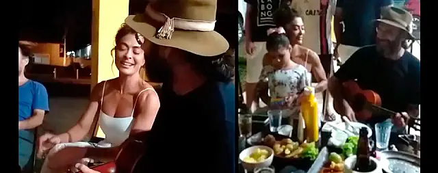 Almir Sater faz a alegria de família em Anastácio