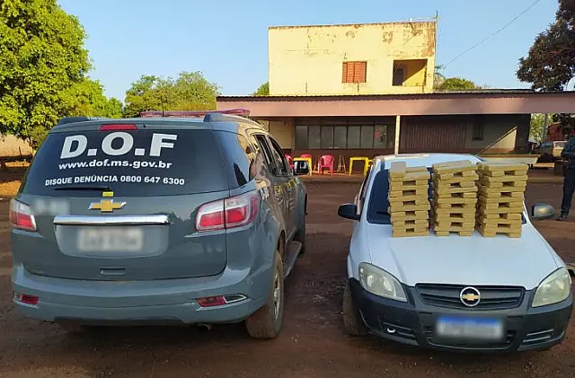 Veículo é apreendido com 1,2 tonelada de maconha na MS-379
