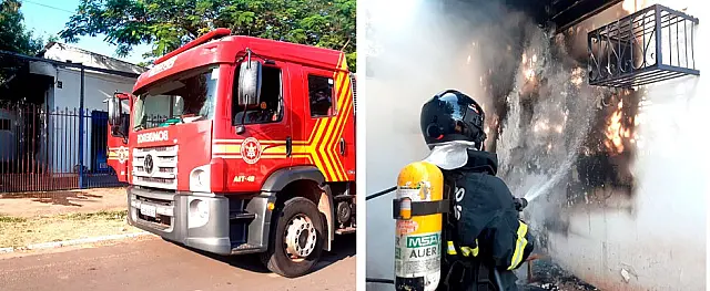 Incêndio atinge escritório de transportadora, em Corumbá
