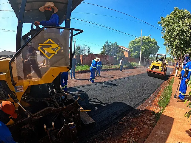 Sonho dos moradores, obras de asfalto começam no bairro São Miguel, em Nioaque