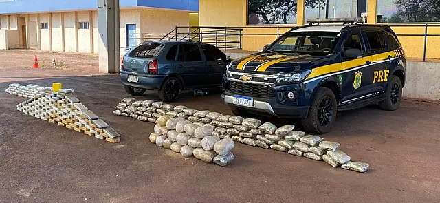 Motorista foge, mas passageiro é preso com quase 200 kg de drogas em Miranda